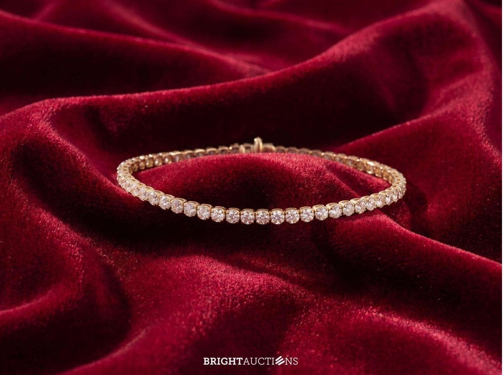 Gouden armband met 4.50 carat briljant geslepen diamanten, Handtassen en Accessoires, Armbanden, Diamant, Niet ingevuld, Nieuw