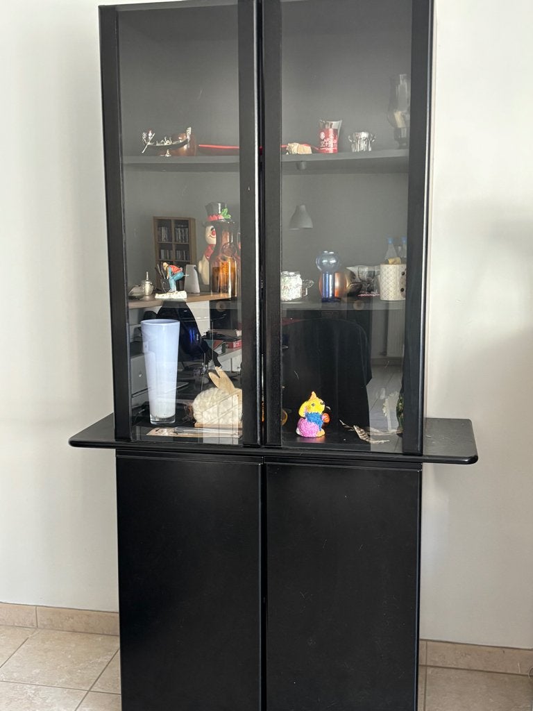 COMMODE AVEC VITRINE SUPERIEURE, Avec porte(s), 100 à 150 cm, Enlèvement, Utilisé