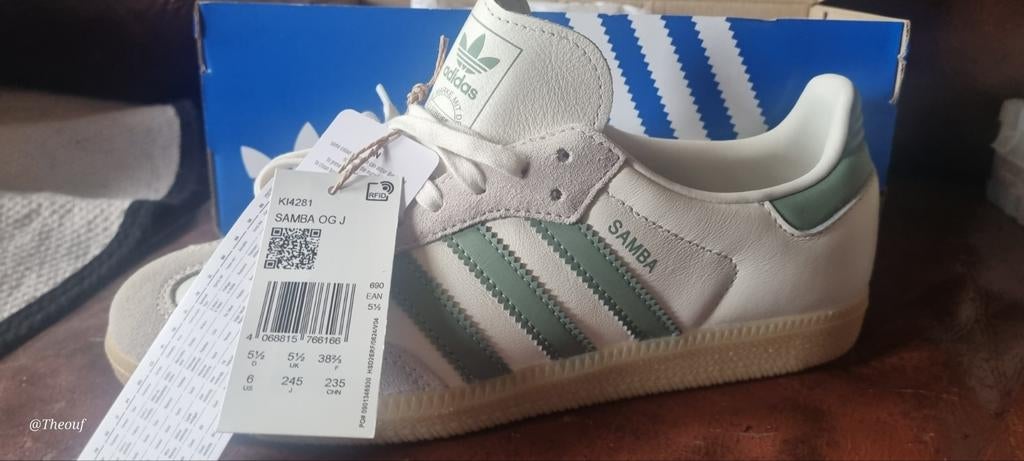 Adidas Samba OG J verte