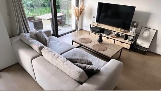 Canapé 4 places, Maison & Meubles, 100 à 125 cm, Banc droit, Comme neuf, Enlèvement