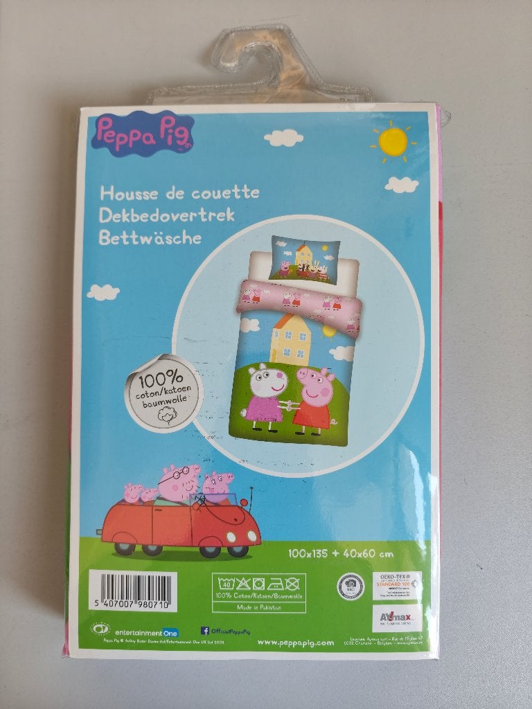 Peppa Pig dekbedovertrek klein bed, Meisje, Dekbedovertrek, Nieuw, Ophalen of Verzenden