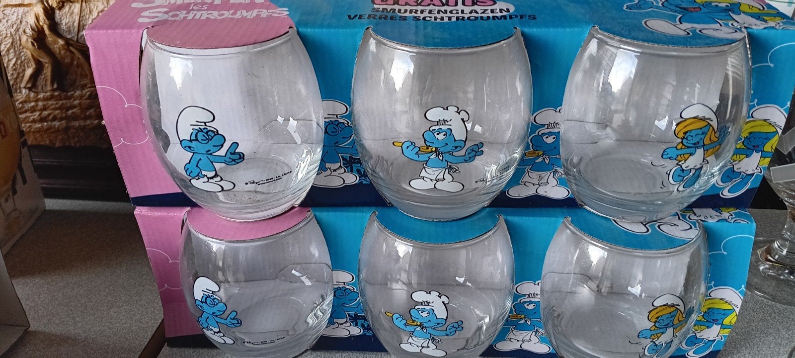 glazen de smurfen, Verzamelen, Ophalen