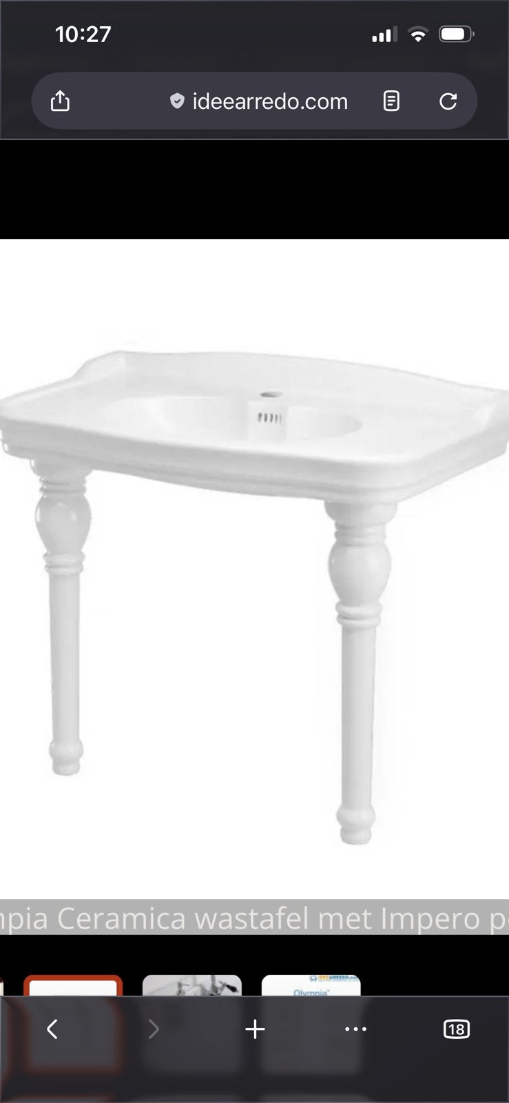 Nieuwe lavabo nooit gebruikt in victoriaanse stijl, Ophalen, Nieuw