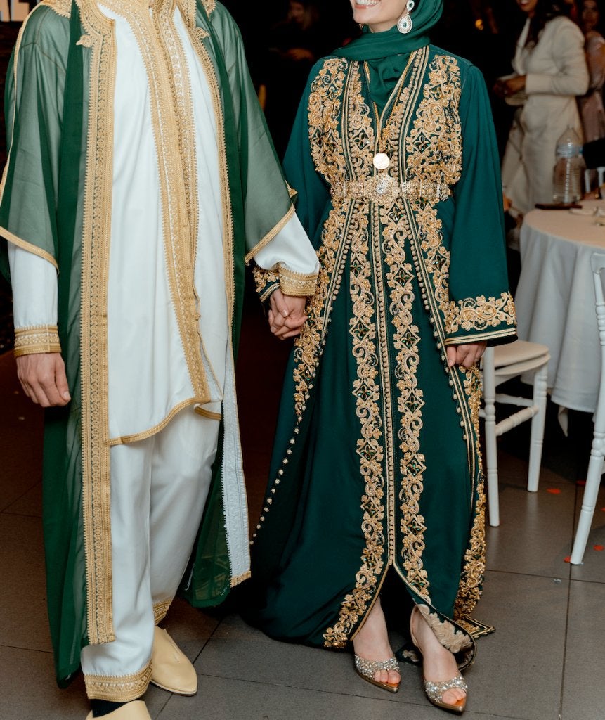 Caftan de mariée vert taille unique, Vêtements | Femmes, Autre, Enlèvement ou Envoi, Comme neuf, Vert