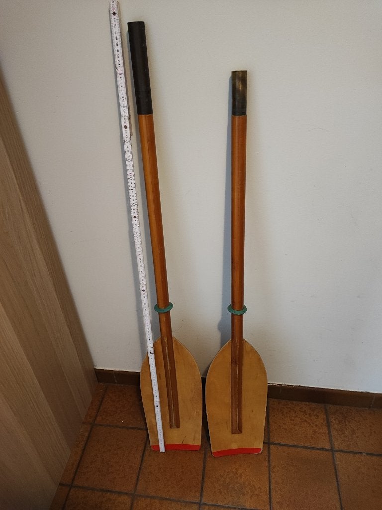 Vintage peddels voor kajak, Watersport en Boten, Ophalen, Gebruikt, Dubbelbladige peddel