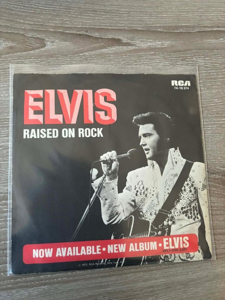 Elvis single, Raised on rock/for ol' times sake, Duitse pers, Gebruikt, 7 inch, Ophalen of Verzenden, 1970 - 1979