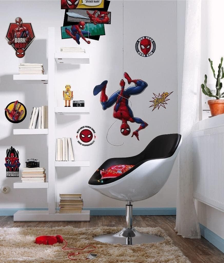 Spiderman Muurstickers 100x70 cm - Marvel, Kinderen en Baby's, Kinderkamer | Inrichting en Decoratie, Verzenden, Nieuw, Losse elementen