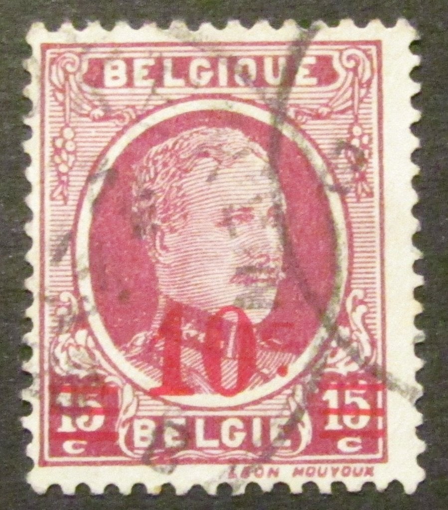 10 centiemen op 15 centiemen OBC 246 afgestempeld, Met stempel, Koninklijk huis, Frankeerzegel, Ophalen of Verzenden