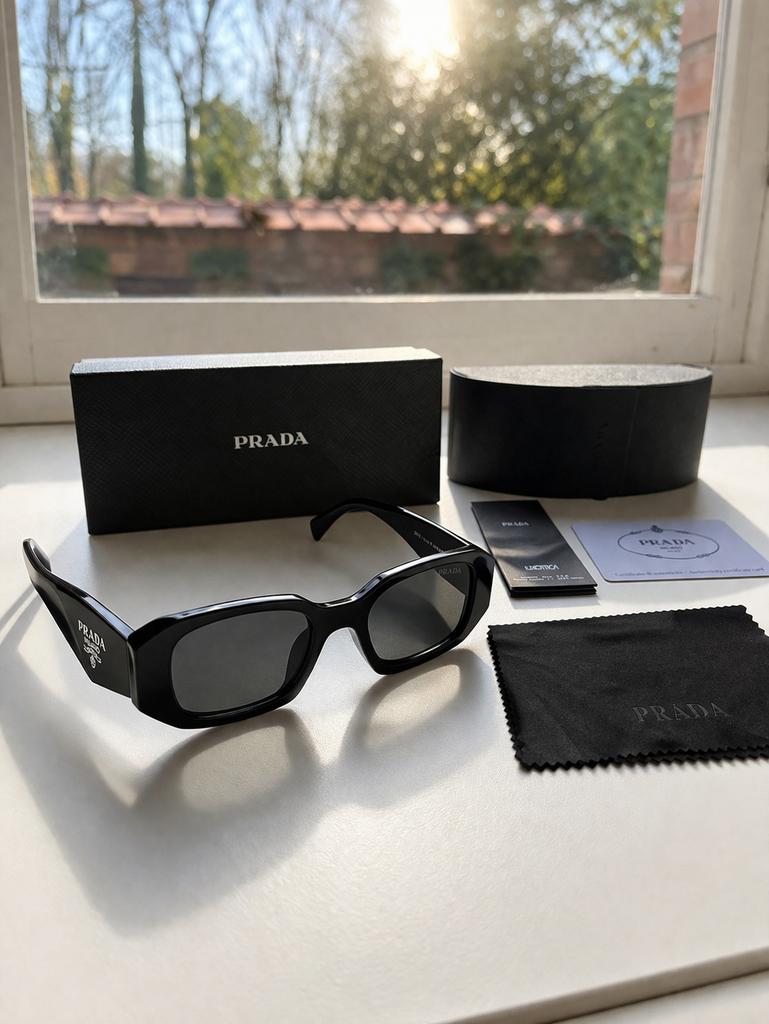 PRADA zonnebril zwart, Ophalen, Zo goed als nieuw, Zwart, Zonnebril