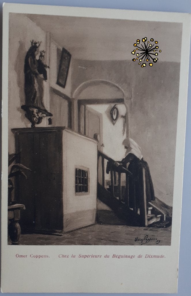 OUDE Postkaart DIKSMUIDE Begijnhof Inter. +- 1920 Ref.E133, Ophalen of Verzenden, 1920 tot 1940, Ongelopen, West-Vlaanderen