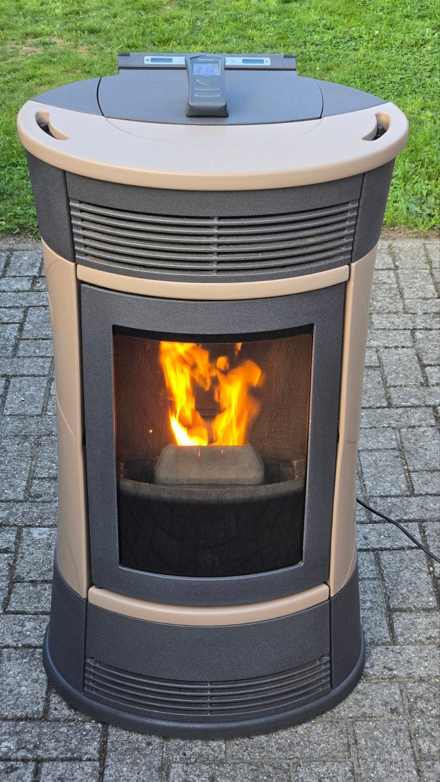 Poêle à granulés Edilkamin Cherie 11 kW brun/bronze, Autres carburants, Comme neuf, Enlèvement, Poêle à granulés