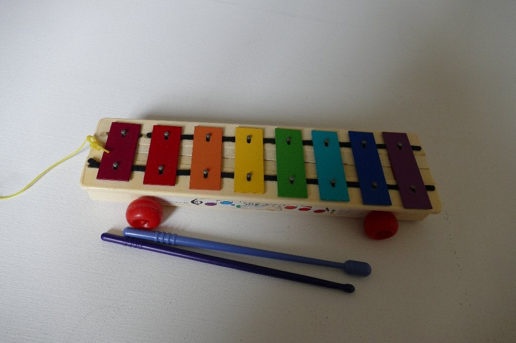 Xylofoon: Fisher-Price: jaren '80, Enfants & Bébés, Jouets | Fisher-Price, Enlèvement ou Envoi, Comme neuf, Jouet à Pousser ou Tirer