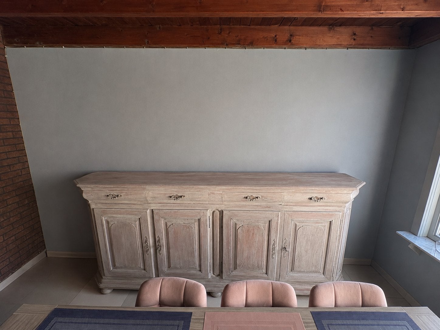 Massief dressoir kast, Ophalen, 200 cm of meer, 50 tot 75 cm, Gebruikt