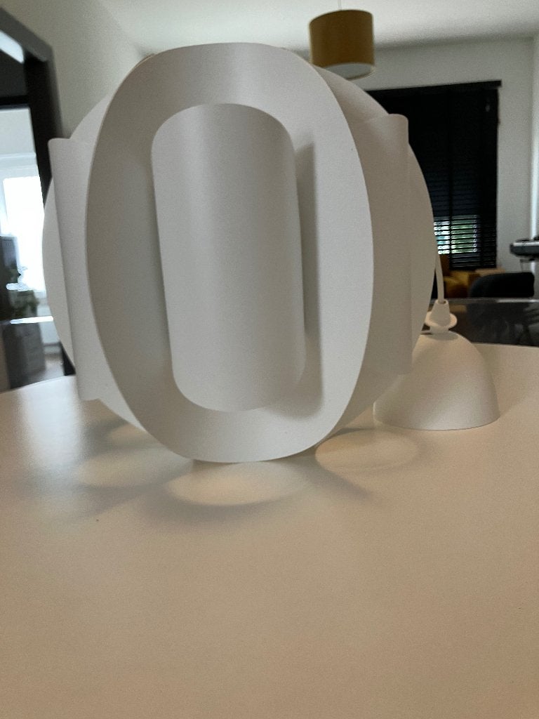 Ikea retro witte plafondlamp, Ophalen, Zo goed als nieuw, Kunststof, Minder dan 50 cm