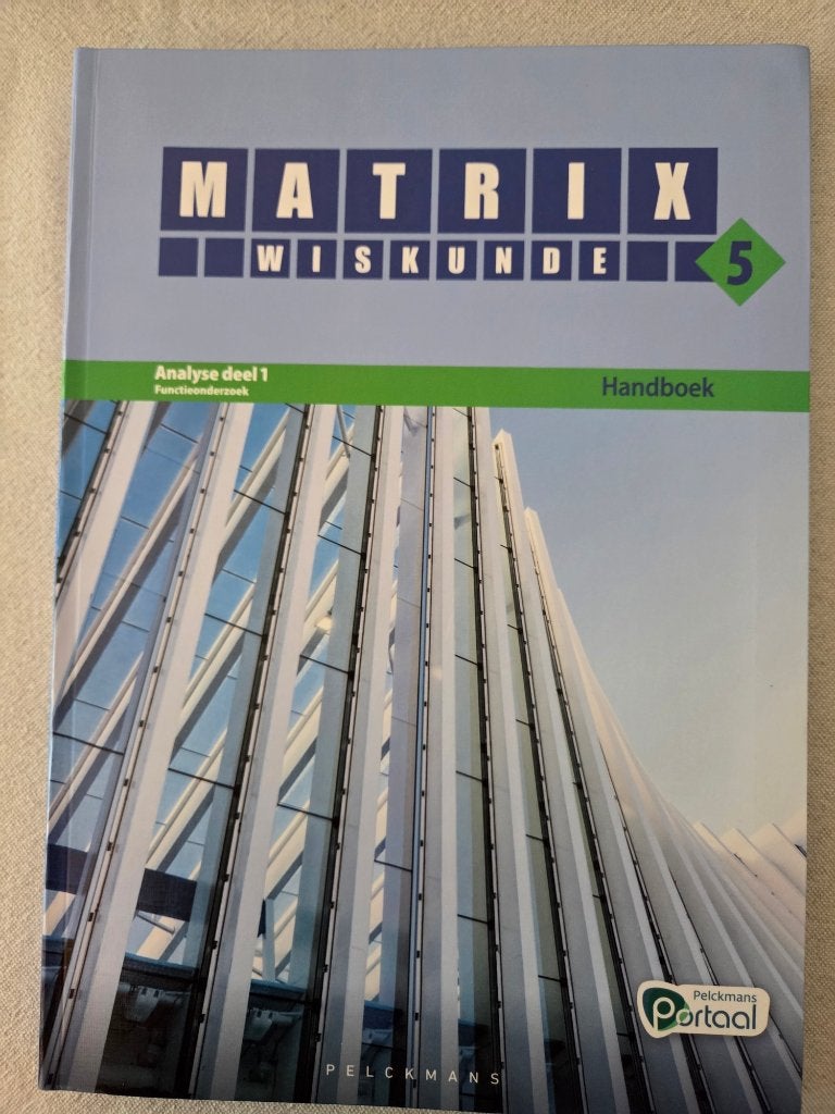 Matrix Wiskunde 5 - Analyse deel 1 handboek, Boeken, ASO, Wiskunde A, Nieuw, Ophalen of Verzenden