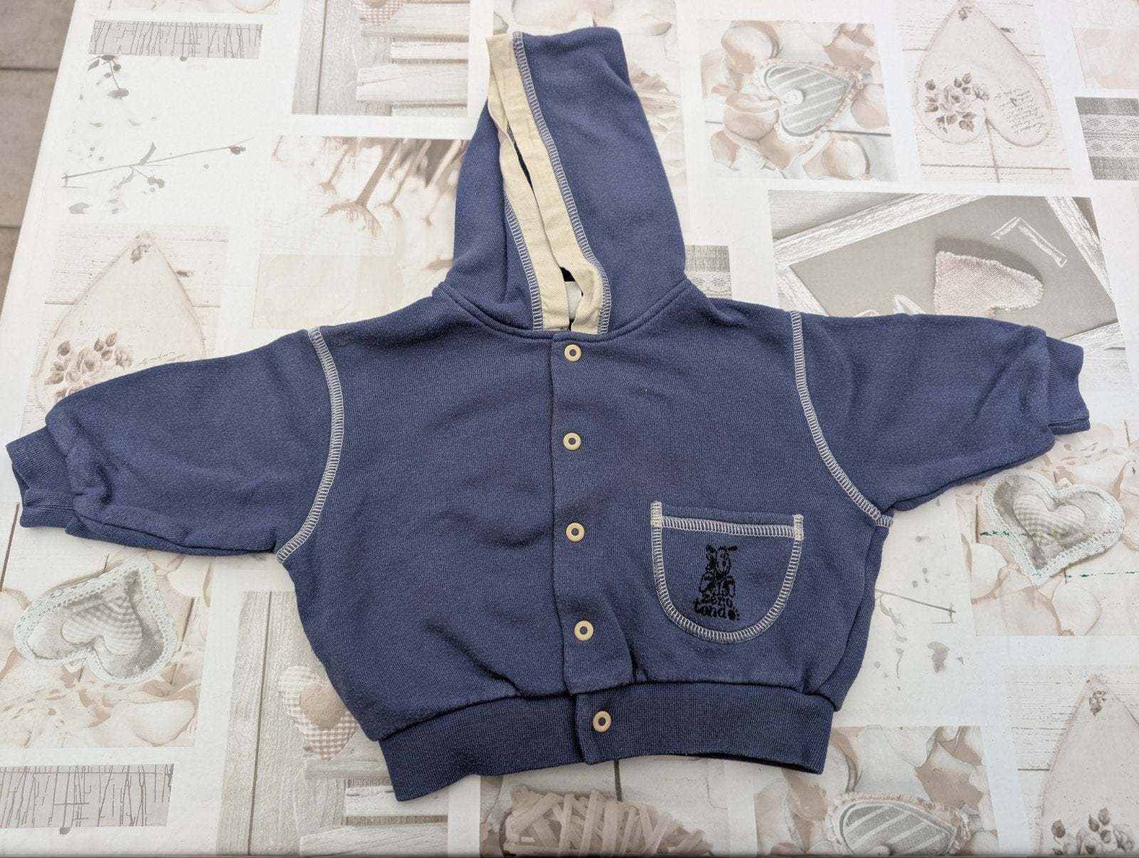 United Colors of Benetton golfje met kap, Kinderen en Baby's, Babykleding | Maat 62, Ophalen of Verzenden, Zo goed als nieuw, United colors of benetton