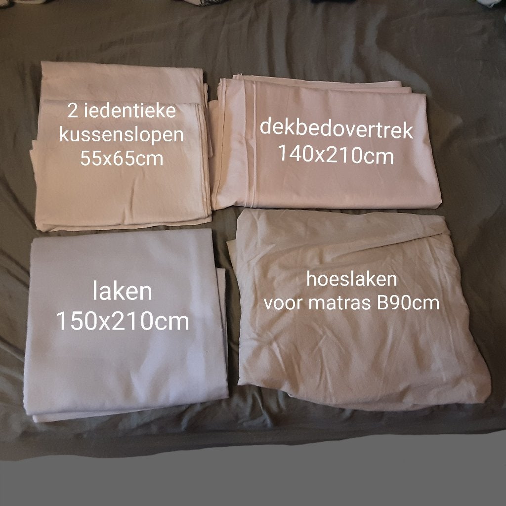 Katoenen Éénpersoon beddengoed 1€/st, GRATIS pluimen kussen, Enlèvement ou Envoi, Une personne, Utilisé, Coton