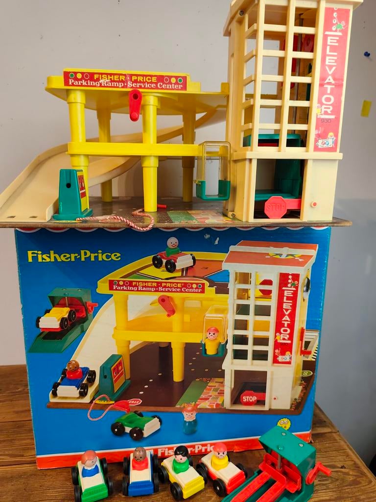 Vintage Fisher Price, garage nr 939 uit 1970, Fisher Price uk, Ophalen of Verzenden, Fisher Price, Met geluid