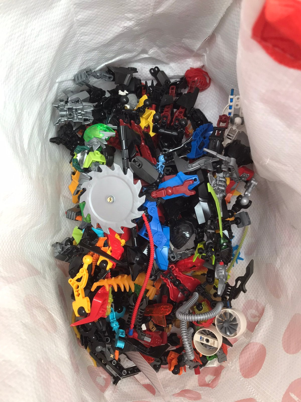 Zak onderdelen met lego robots, Ophalen, Zo goed als nieuw, Lego