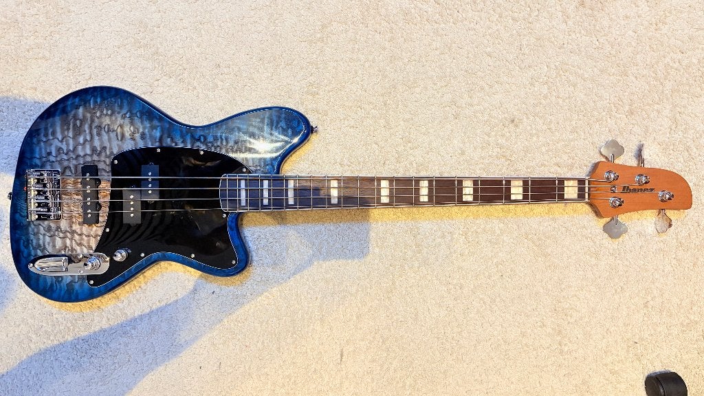 Basse Ibanez Talman TMB400TA-CBS Cosmic Blue Starburst, Musique & Instruments, Enlèvement, Comme neuf, Électrique