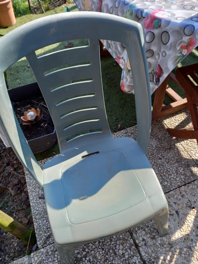 4 Tuin stoelen, Ophalen, Kunststof, Gebruikt, Overige kleuren