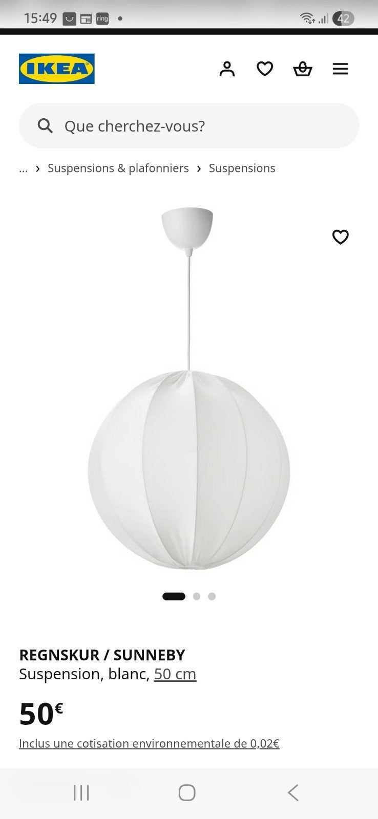 lustre ikea neuf, Maison & Meubles, Enlèvement