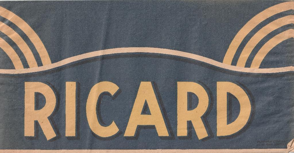 oud papier reclame RICARD, Verzamelen, Ophalen of Verzenden, Gebruikt, Overige typen