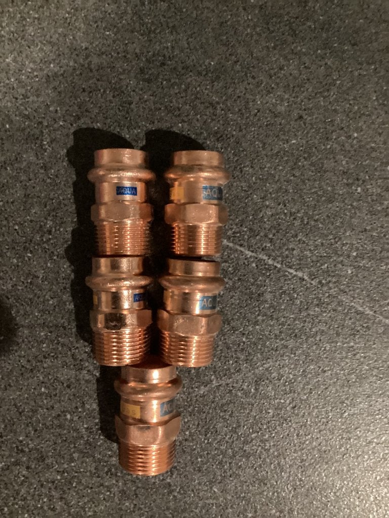 Raccord droit à sertir 3/4 m diamètre 22 ., Bricolage & Construction, Enlèvement ou Envoi, Neuf, Cuivre, Autres types