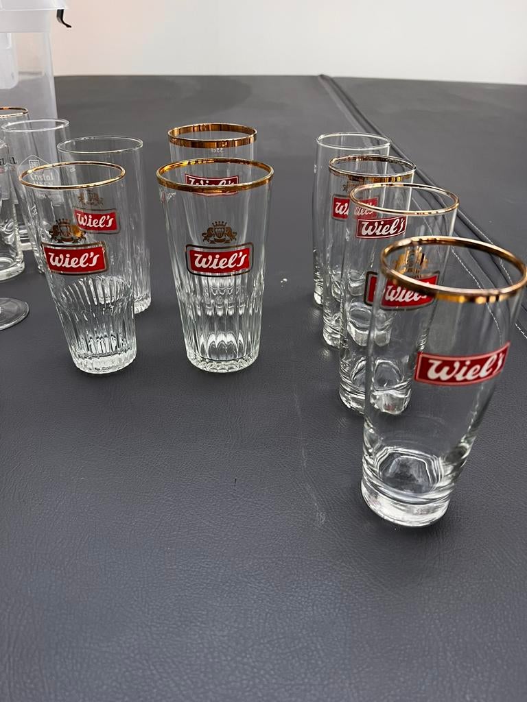 Verschillende glazen Wiel’s, Collections, Marques de bière, Enlèvement, Utilisé, Verre ou Verres, Autres marques