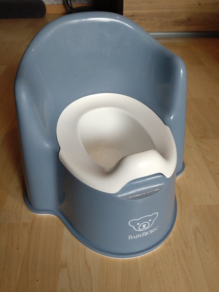 BabyBjörn Potje diepblauw/wit, Ophalen, Zo goed als nieuw, Overige typen