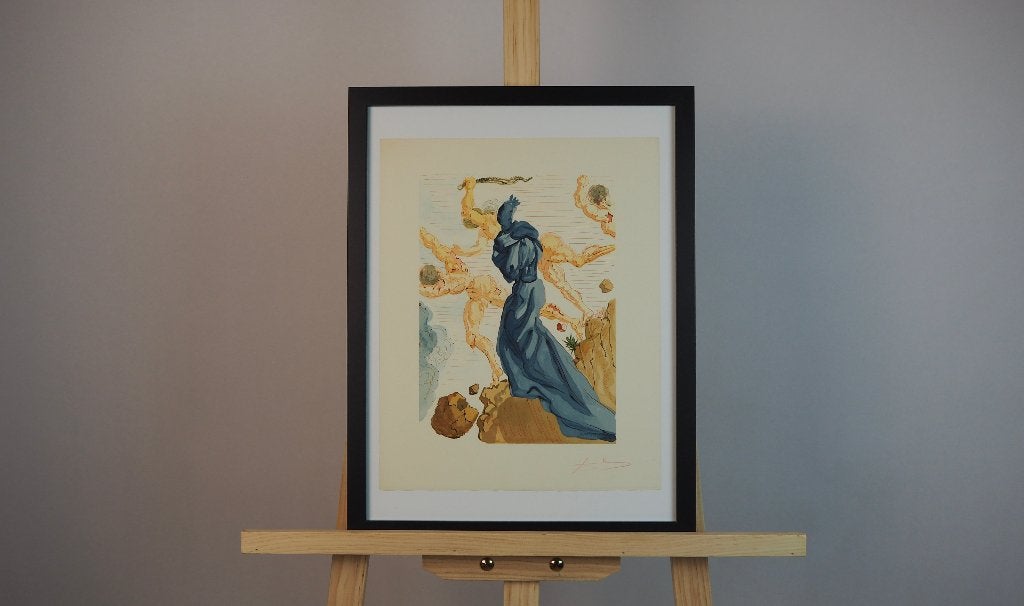 Salvador Dalí - La Divine Comédie - met Certificaat, Antiek en Kunst, Figuren, Papier/karton, Zeefdruk, Ophalen of Verzenden