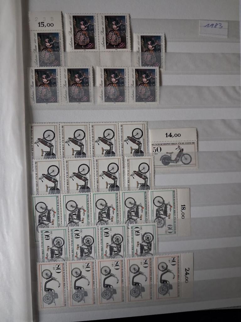 Deutsche Bundespost Berlin postfris 1983-1989, Ophalen of Verzenden