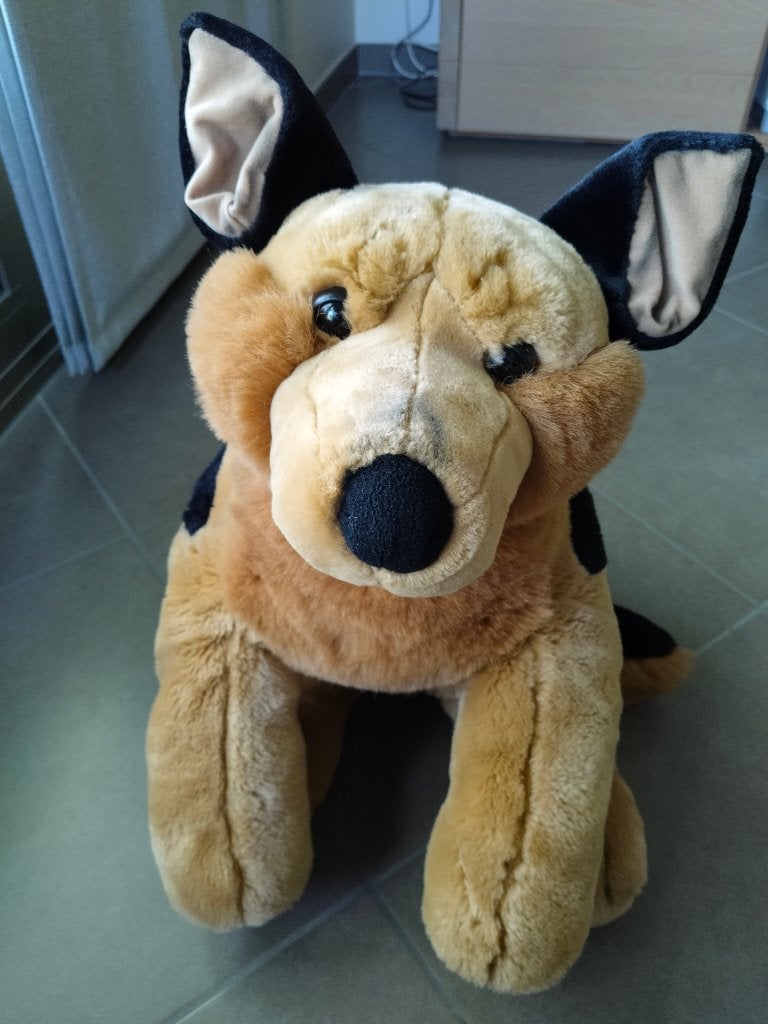 Pluche hond XXL 75cm, Gebruikt, Overige karakters, Middelgroot (20 tot 80 cm), Bruin