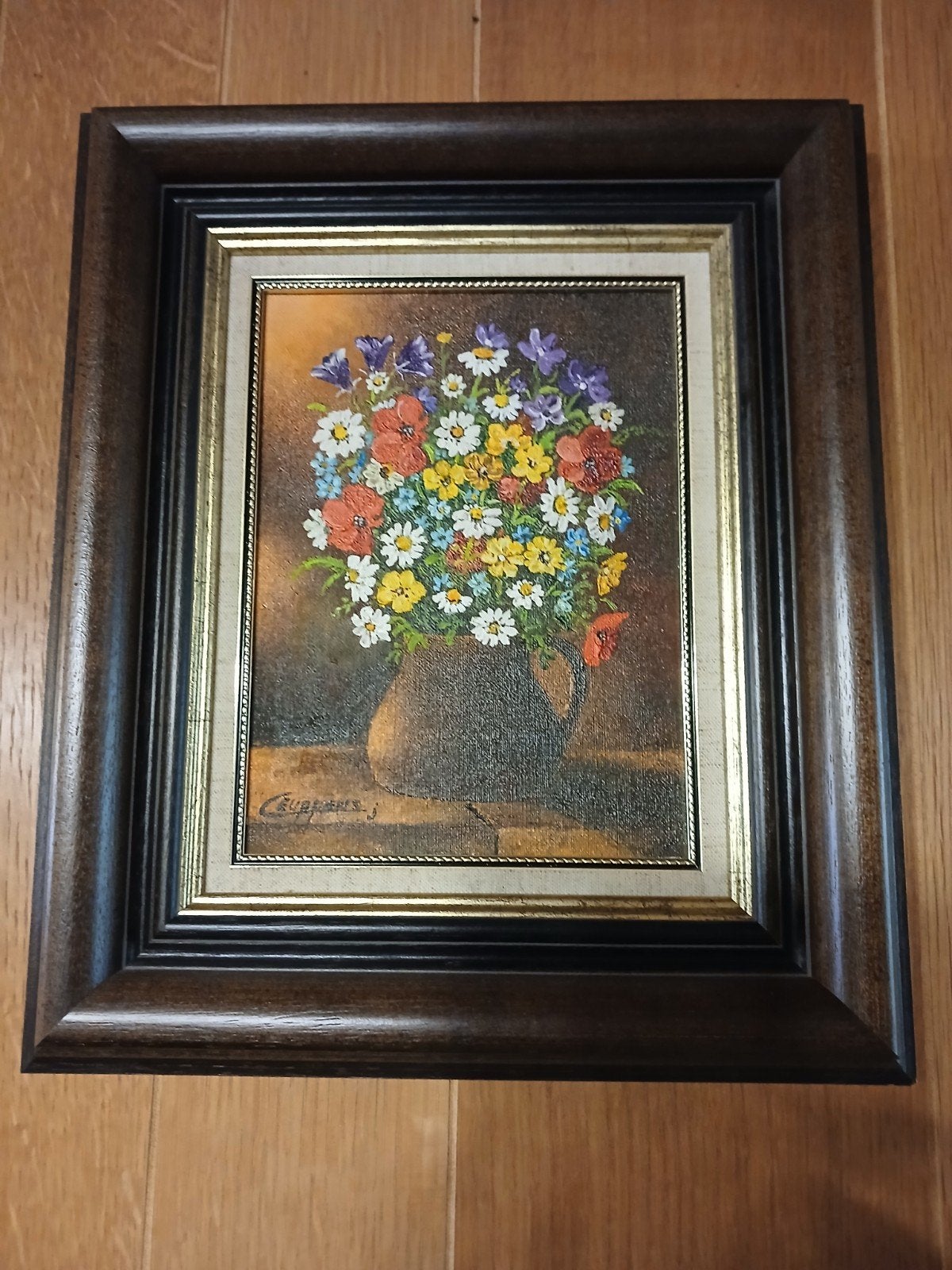 Schilderij vaas met kader, Ophalen, Bloemen