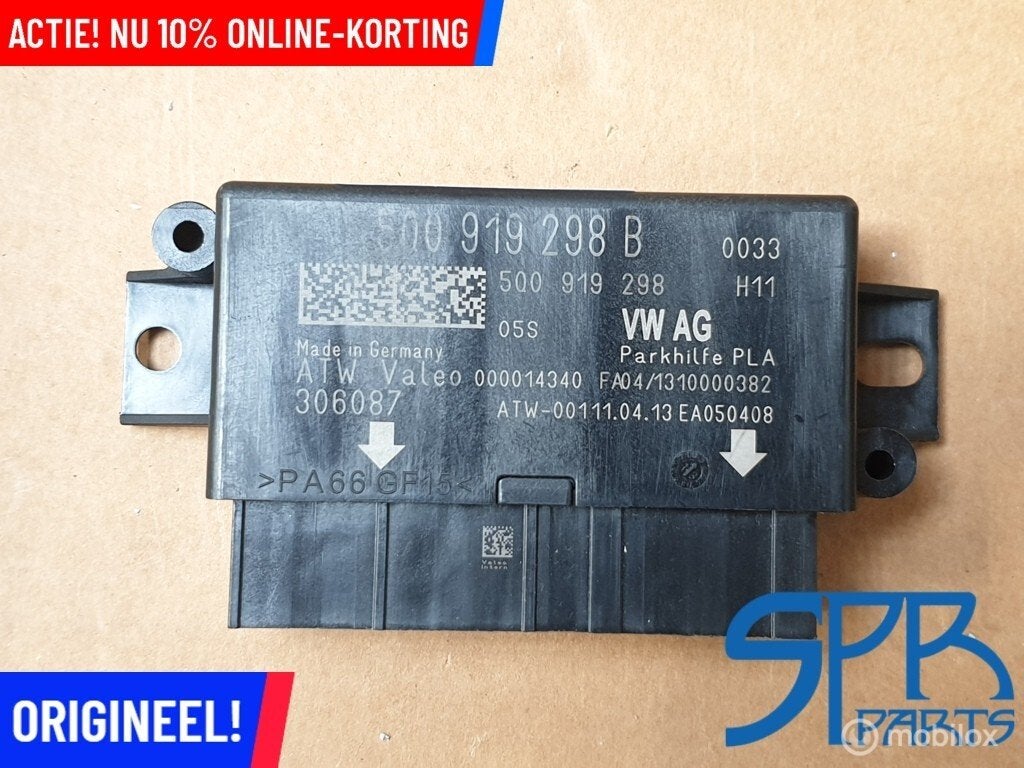 5Q0919298B Pla PDC INPARKEERHULP PARKEERSENSOR MODULE A3 8V, Audi, Gebruikt, Audi, Ophalen of Verzenden