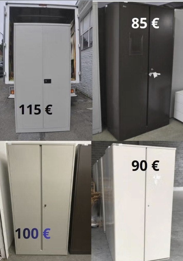Divers Superbes armoires métal 100x200 cm hyper costaud, Maison & Meubles, Armoires | Armoires à porte coulissante & Armoires à archives