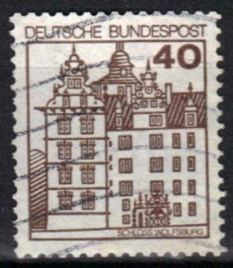 Allemagne Bundespost 1979-1980 - Yvert 876 - Châteaux (ST), Envoi, Affranchi