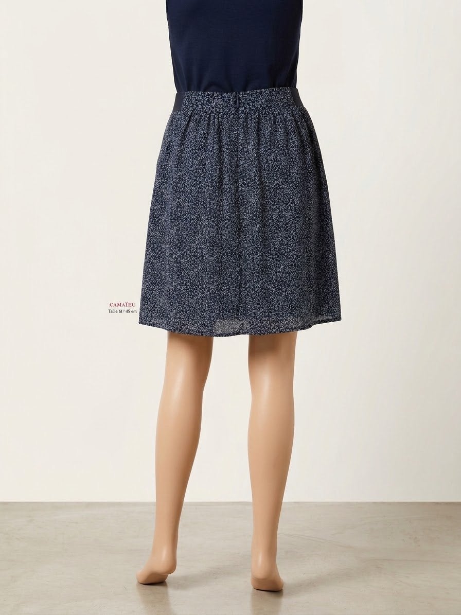 Jupe Camaïeu bleu foncé  – Taille M Très bon état, Vêtements | Femmes, Taille 38/40 (M), Enlèvement ou Envoi, Au-dessus du genou