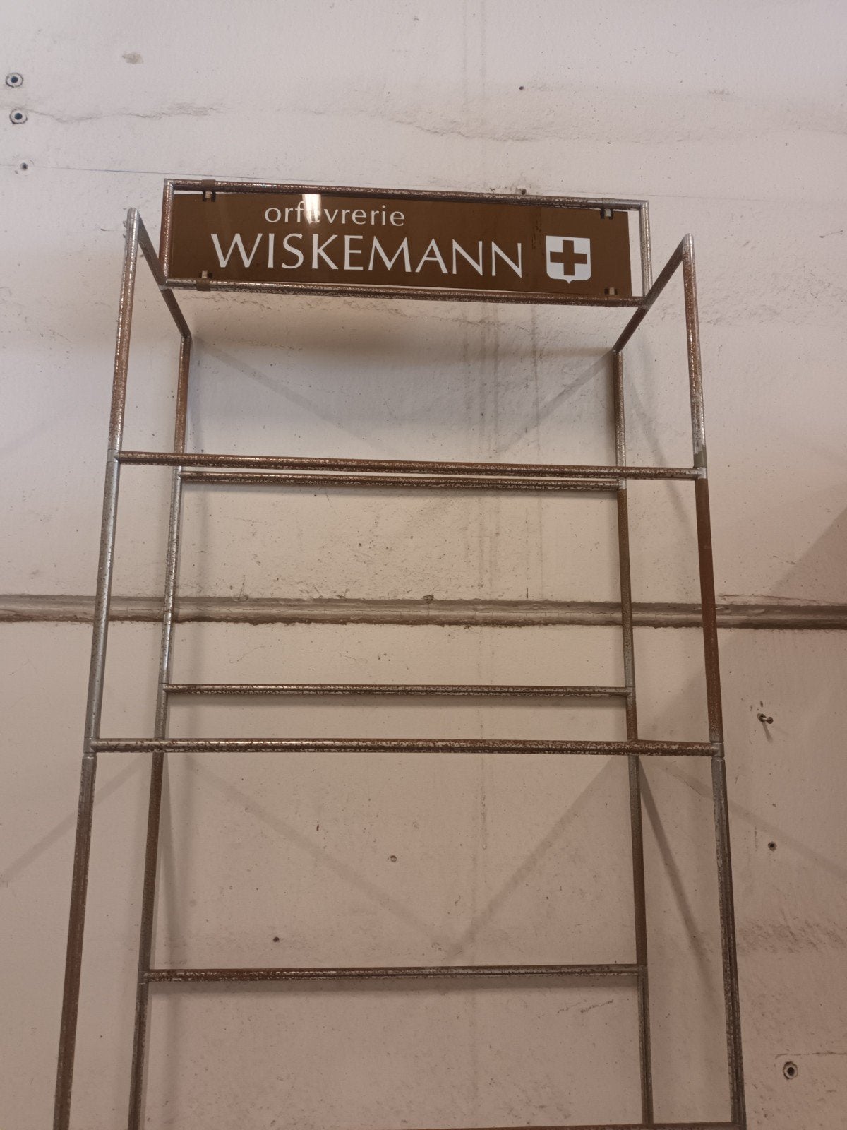 Vintage Industrieel Wiskemann Rek op Wieltjes, Antiek en Kunst, Ophalen
