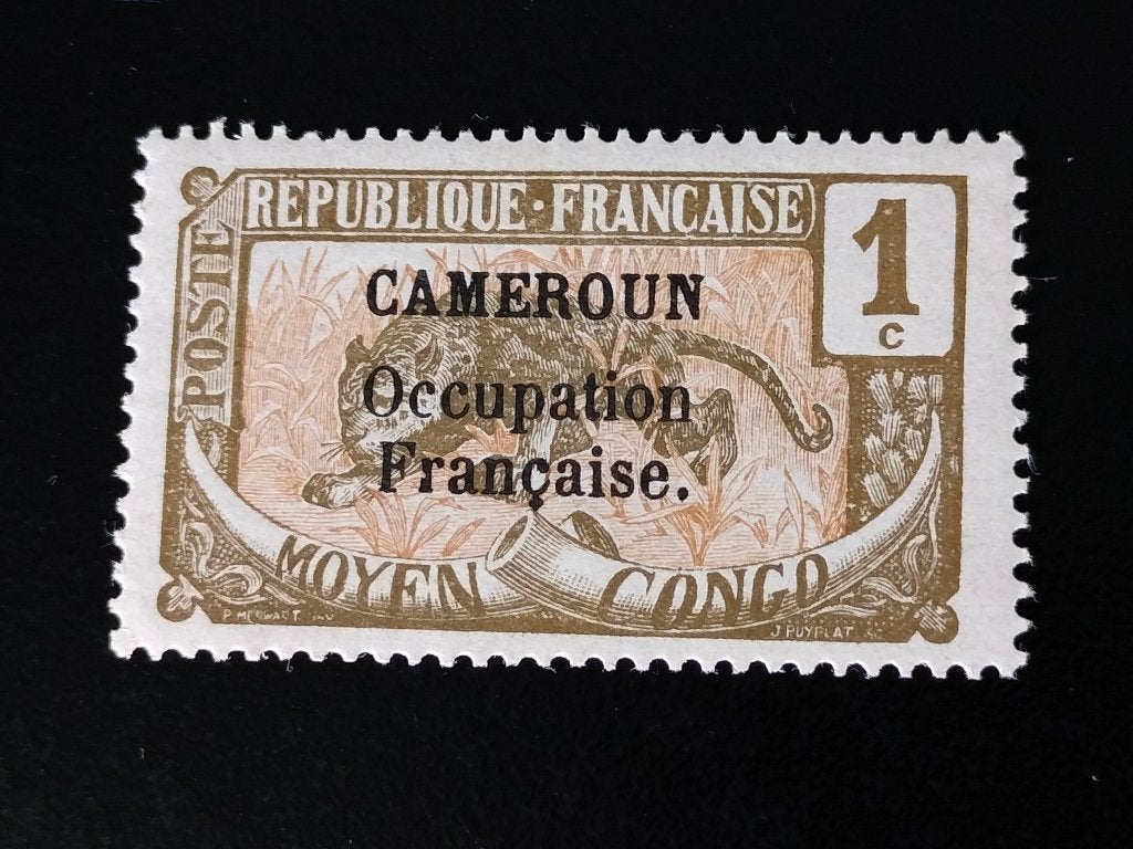 Kameroen Franse bezetting 1916 wilde dieren, jachtluipaard**, Verzenden, Overige landen, Postfris
