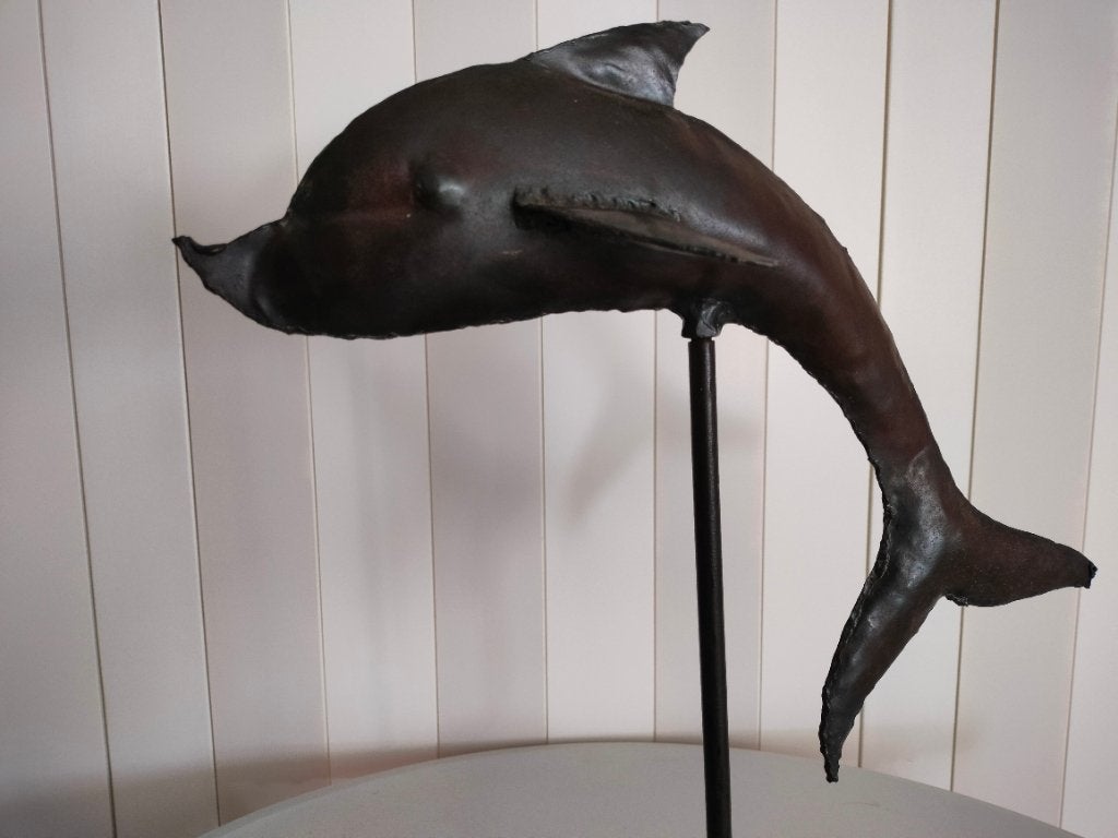 Dauphin en fer forgé 45cm, Enlèvement ou Envoi