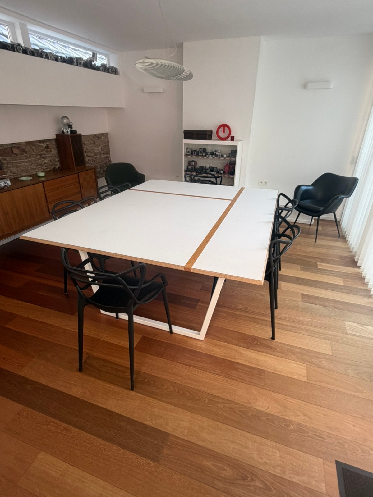 Grande table design realisée sur mesure, Design, 150 à 200 cm, Comme neuf, Enlèvement