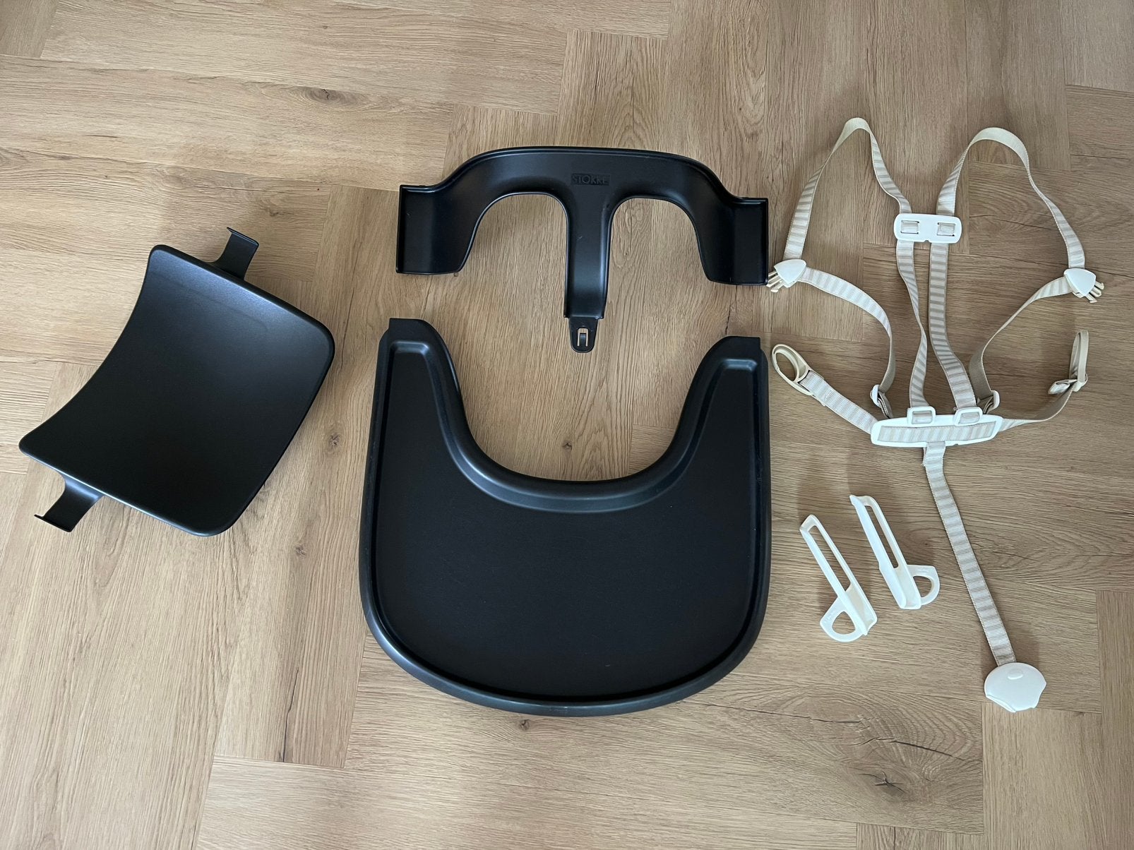 Stokke Tripp Trapp Baby Set, tafelblad en harnas, Ophalen, Gebruikt
