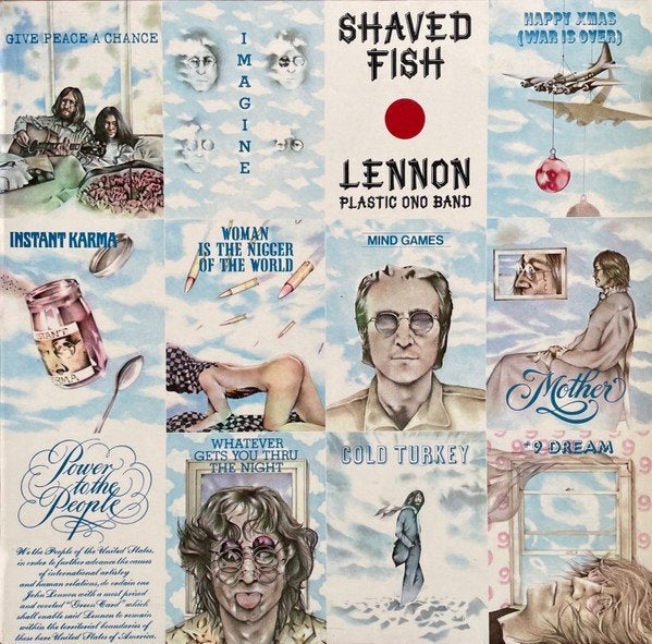 POISSON RASÉ JOHN LENNON ET BRACELET EN PLASTIQUE, Pochette photo, Pop rock, Enlèvement ou Envoi, Comme neuf