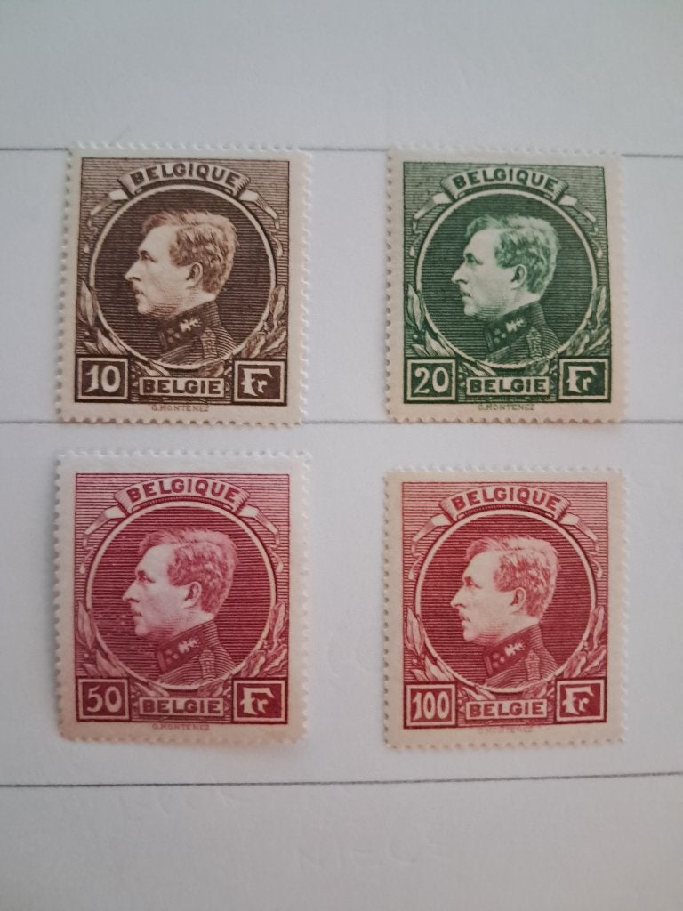 België 289/92 ** Koning Albert I ( Parijse druk), Sans timbre, Neuf, Enlèvement ou Envoi, Non oblitéré