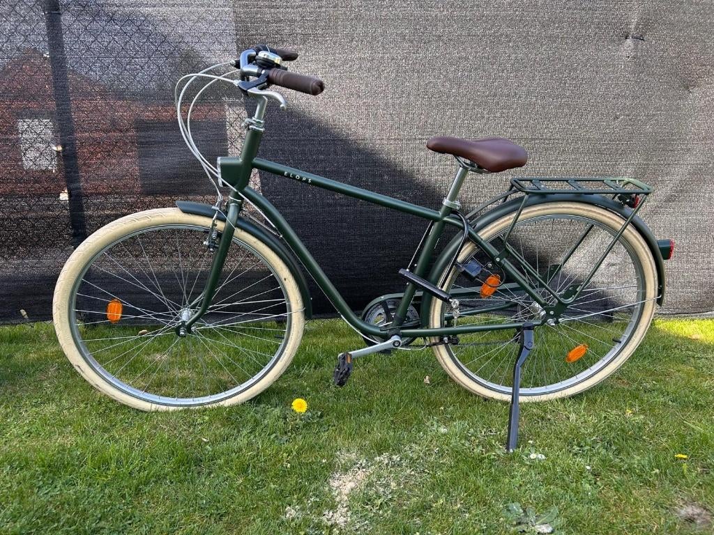 jongensfiets Btwin Elops 520 Kaki SM maat 46, Fietsen en Brommers, Fietsen | Dames | Damesfietsen, Zo goed als nieuw, Versnellingen