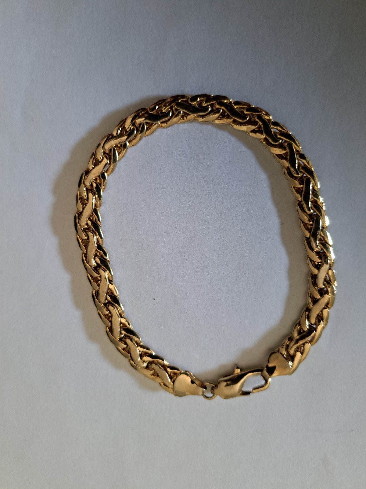 Bracelet vintage en maille palmier doré 5,6 mm, Enlèvement