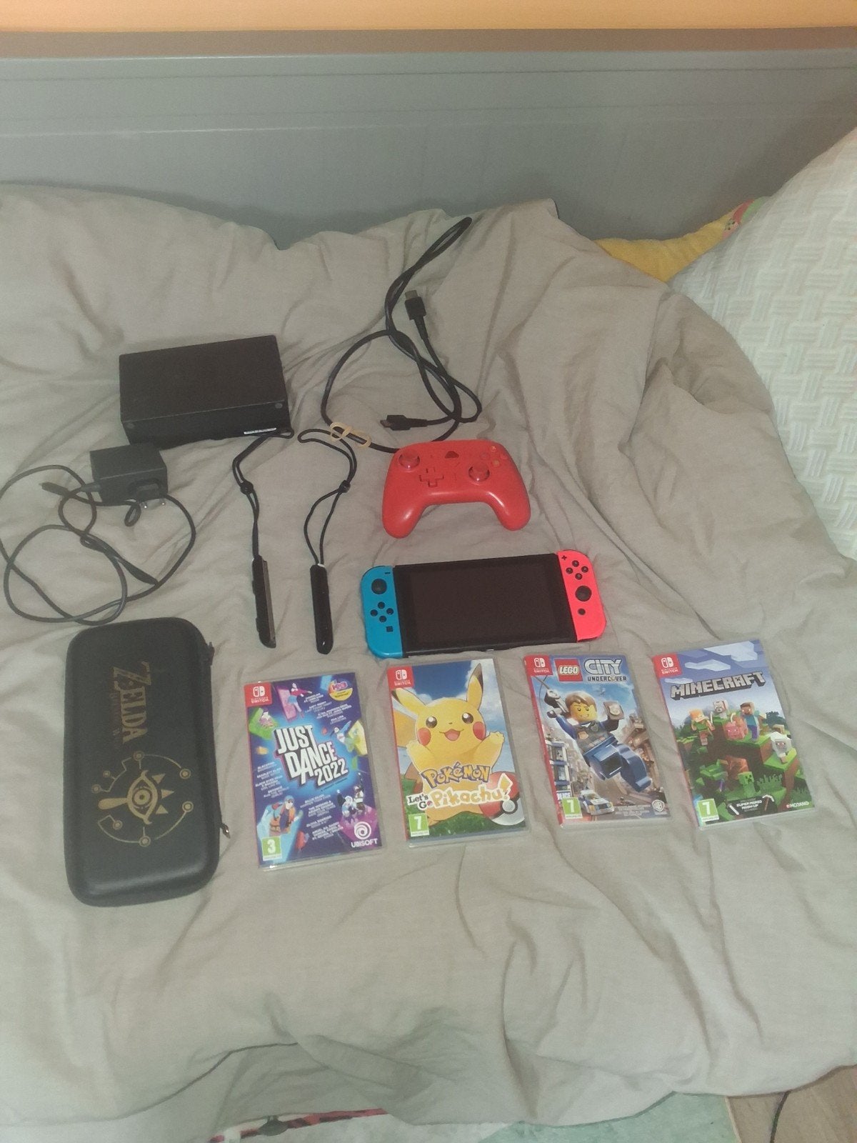 Nintendo Switch Original + 4 Card games, Ophalen, Met games, Met 2 controllers, Zo goed als nieuw