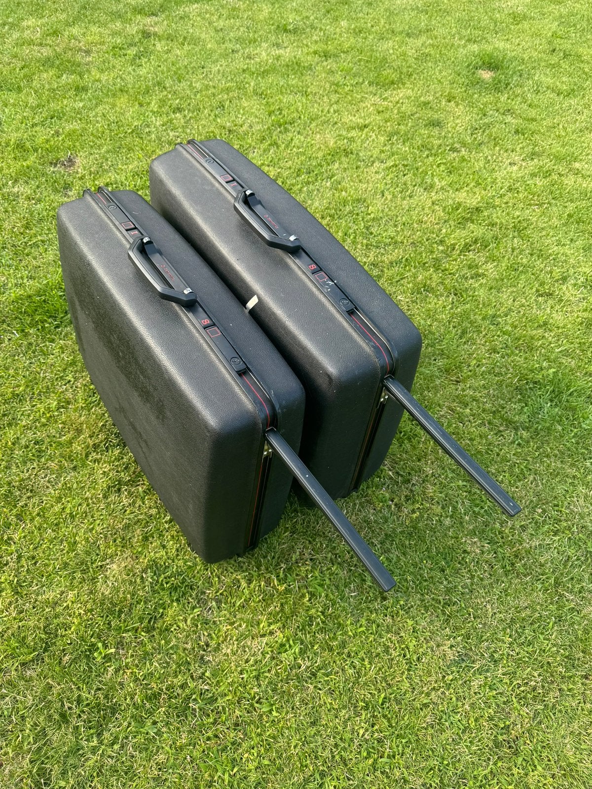 Set van 4 samsonite valiezen, Handtassen en Accessoires, Koffers, Gebruikt, Hard kunststof, Minder dan 35 cm, Wieltjes