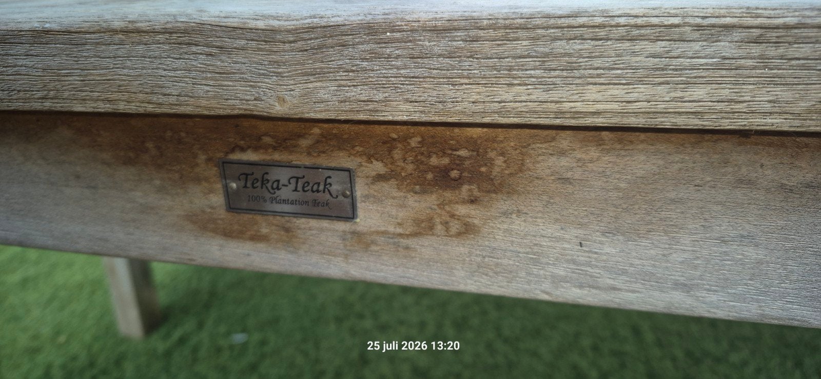 Massief Teakhouten Tuintafel Teka-Teak – 170 cm –Goede staat, Enlèvement, 25 cm ou plus, Bois, 100 à 200 cm
